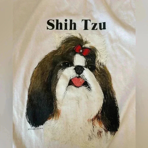 Vintage shih tzu tshirt size large - see photos for imperfections - Picture 2 of 5